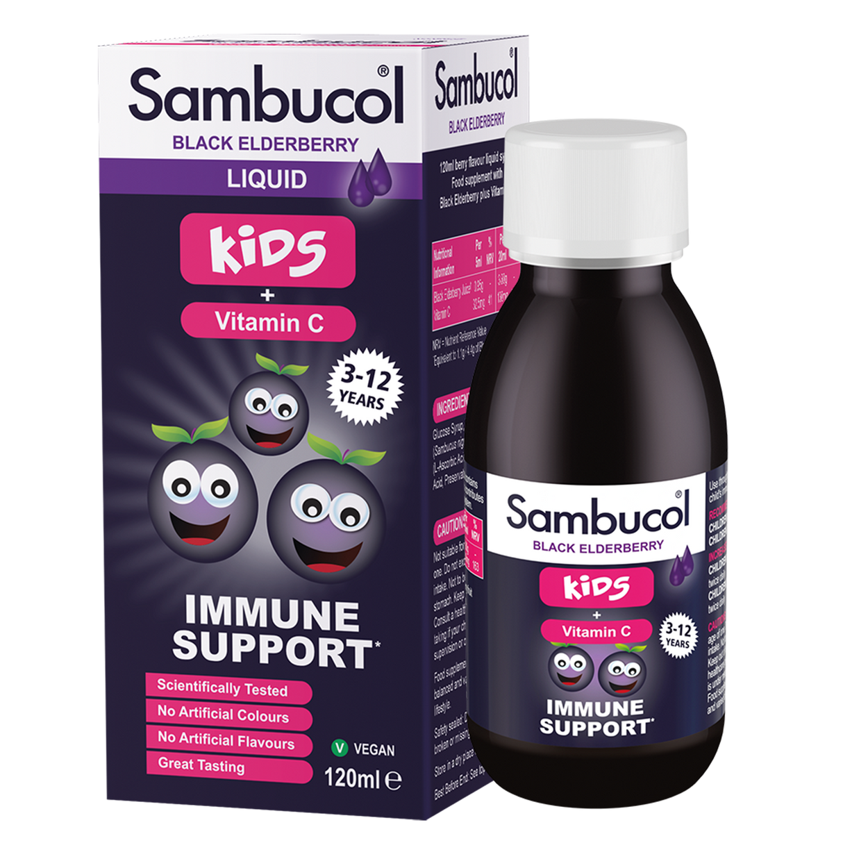 Syrop z czarnego bzu Sambucol, dla dzieci • 120 ml
