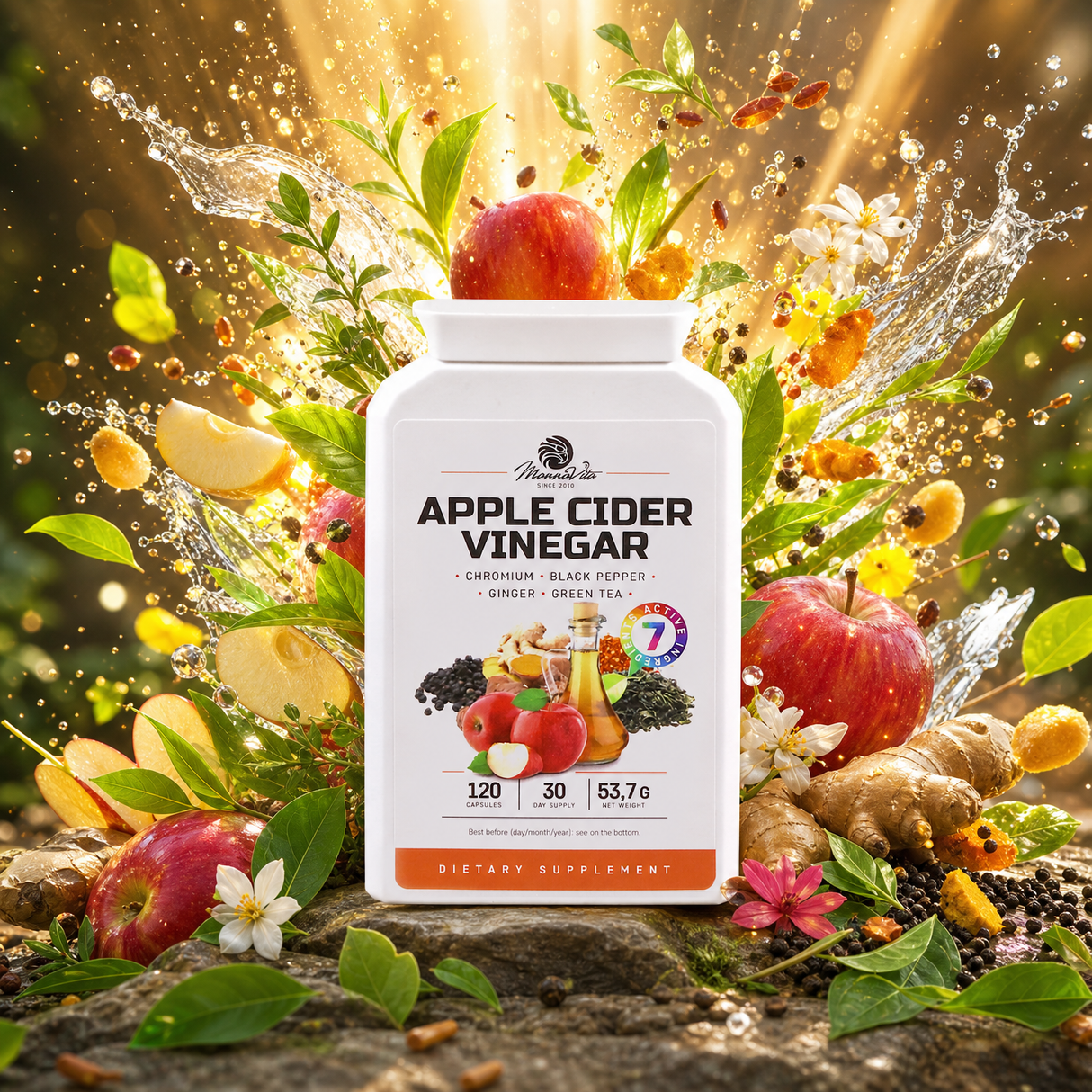 Mannavita Apple Cider Vinegar complex z Chromem • 120 kapsułek