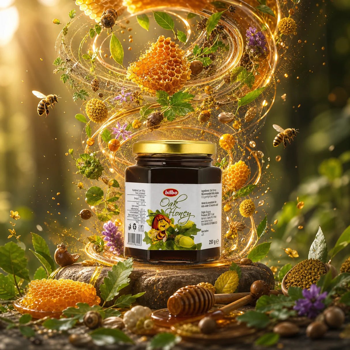 Bilbo surowy miód lipowy • 250 g