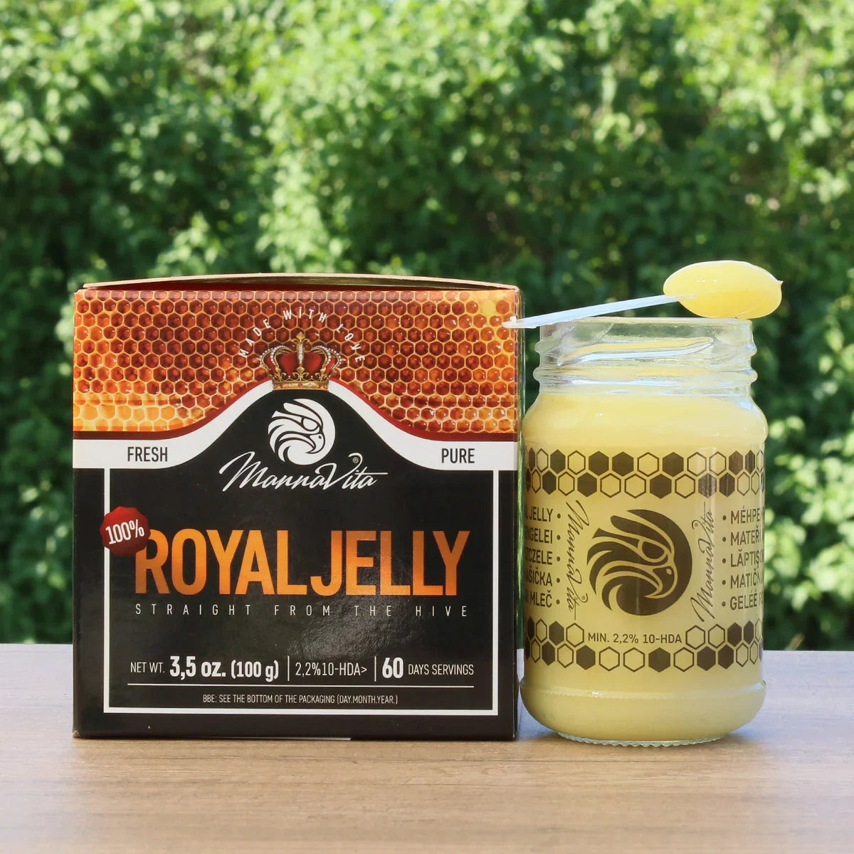 Mannavita fresh pure royal jelly • 2.2% 10-HDA • 100g - Mannavita