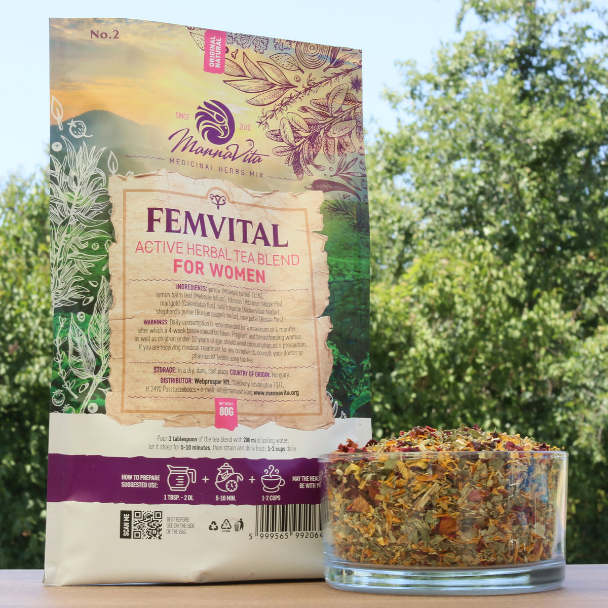 FEMVITAL aktywna ziołowa mieszanka herbaciana dla kobiet • 80g