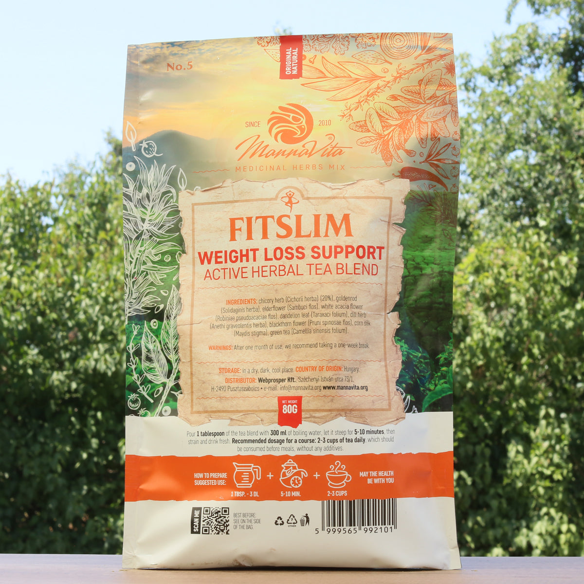 FITSLIM aktywna ziołowa mieszanka herbaty wspomagająca odchudzanie • 80g