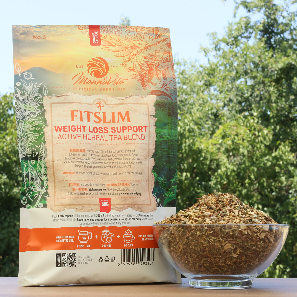 FITSLIM aktywna ziołowa mieszanka herbaty wspomagająca odchudzanie • 80g
