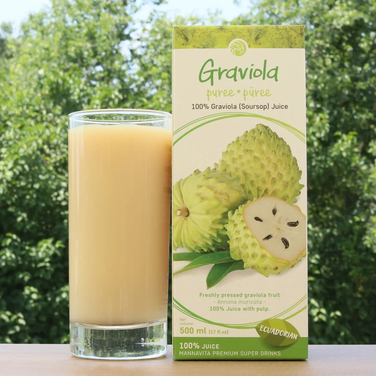 Mannavita Graviola 100% pure pressed purée • 500 ml - Mannavita