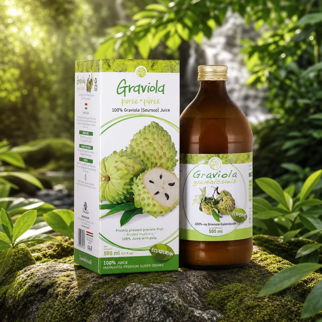 Mannavita purée z Graviola • 100% czysty sok tłoczony • 500 ml