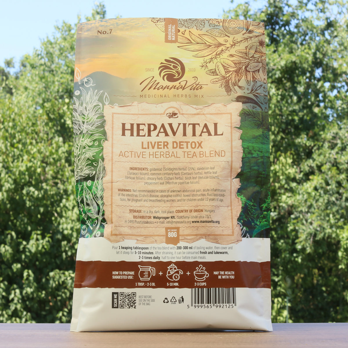 HEPAVITAL Aktywna ziołowa mieszanka herbaty na detoks wątroby • 80g