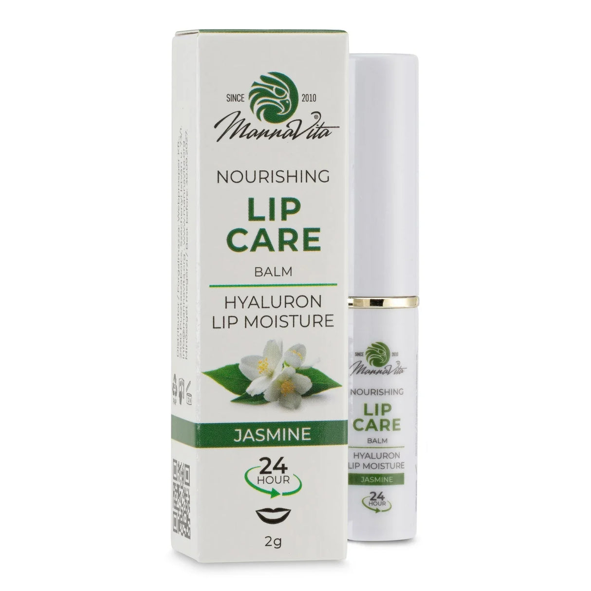 Mannavita Lip Balm with Hyaluronic Acid • Deep-nourishing • JASMINE - Mannavita