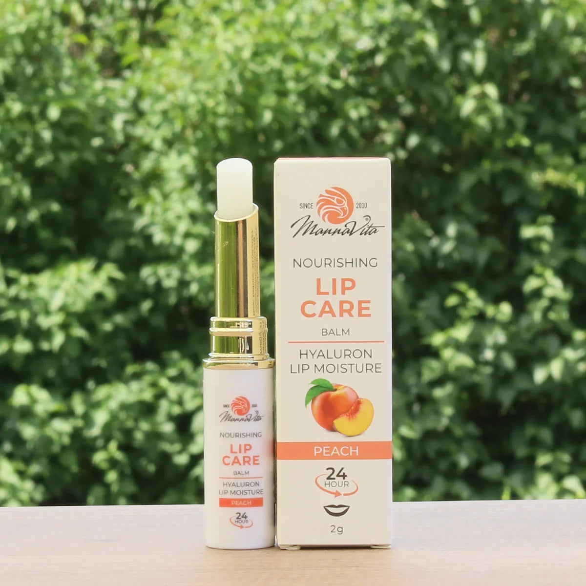 Mannavita Lip Balm with Hyaluronic Acid • Deep-nourishing • PEACH - Mannavita