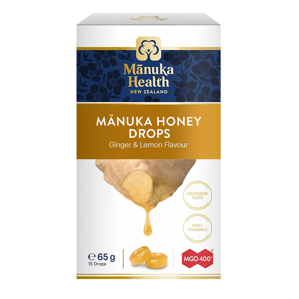 Pastylki z miodem Manuka z naturalnym imbirem i cytryną • 15 szt.