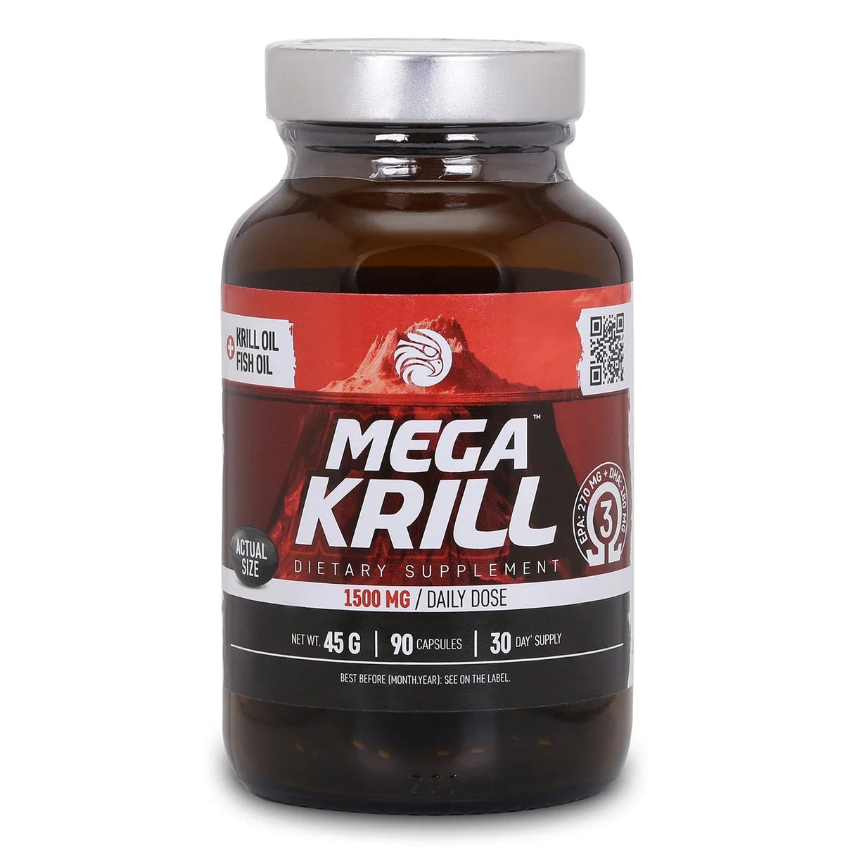 MegaKRILL 1500 mg krill oil + fish oil • 90 capsules - Mannavita