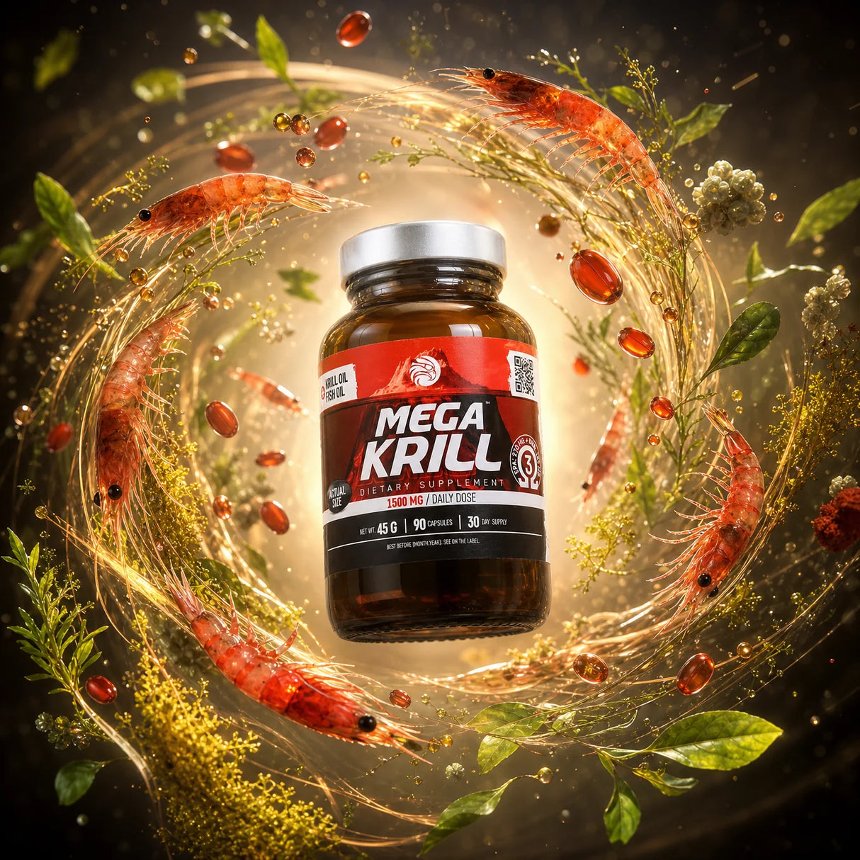 MegaKRILL 1500 mg olej z Kryla + olej Rybi • 90 kapsułek