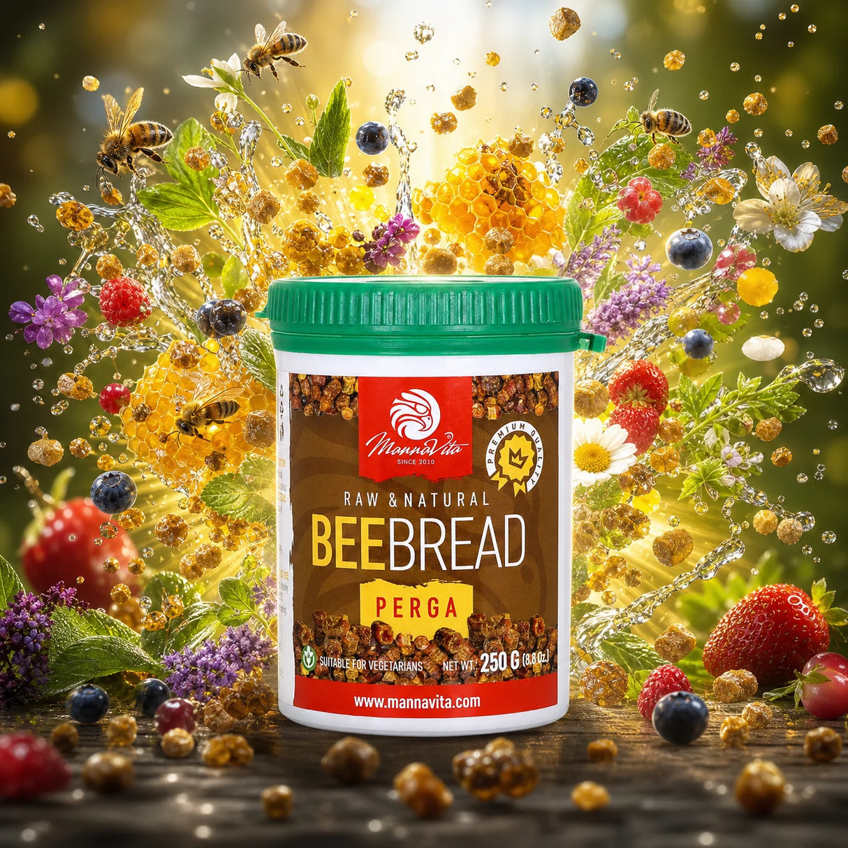 Mannavita 100% Chlebek Pszczeli • 250 g