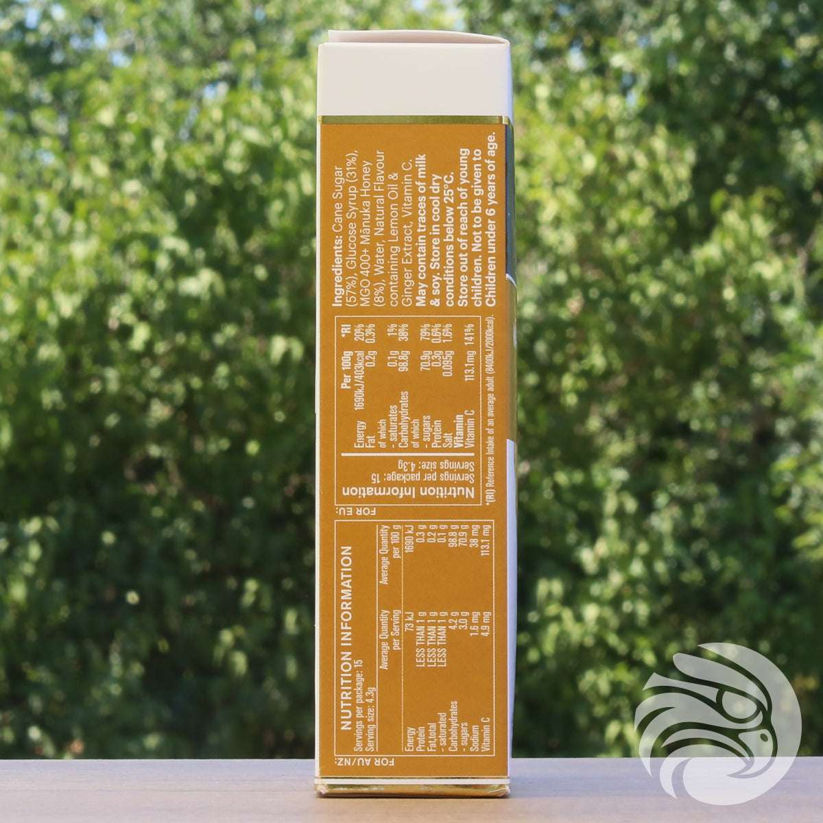 Pastylki z miodem Manuka z naturalnym imbirem i cytryną • 15 szt.