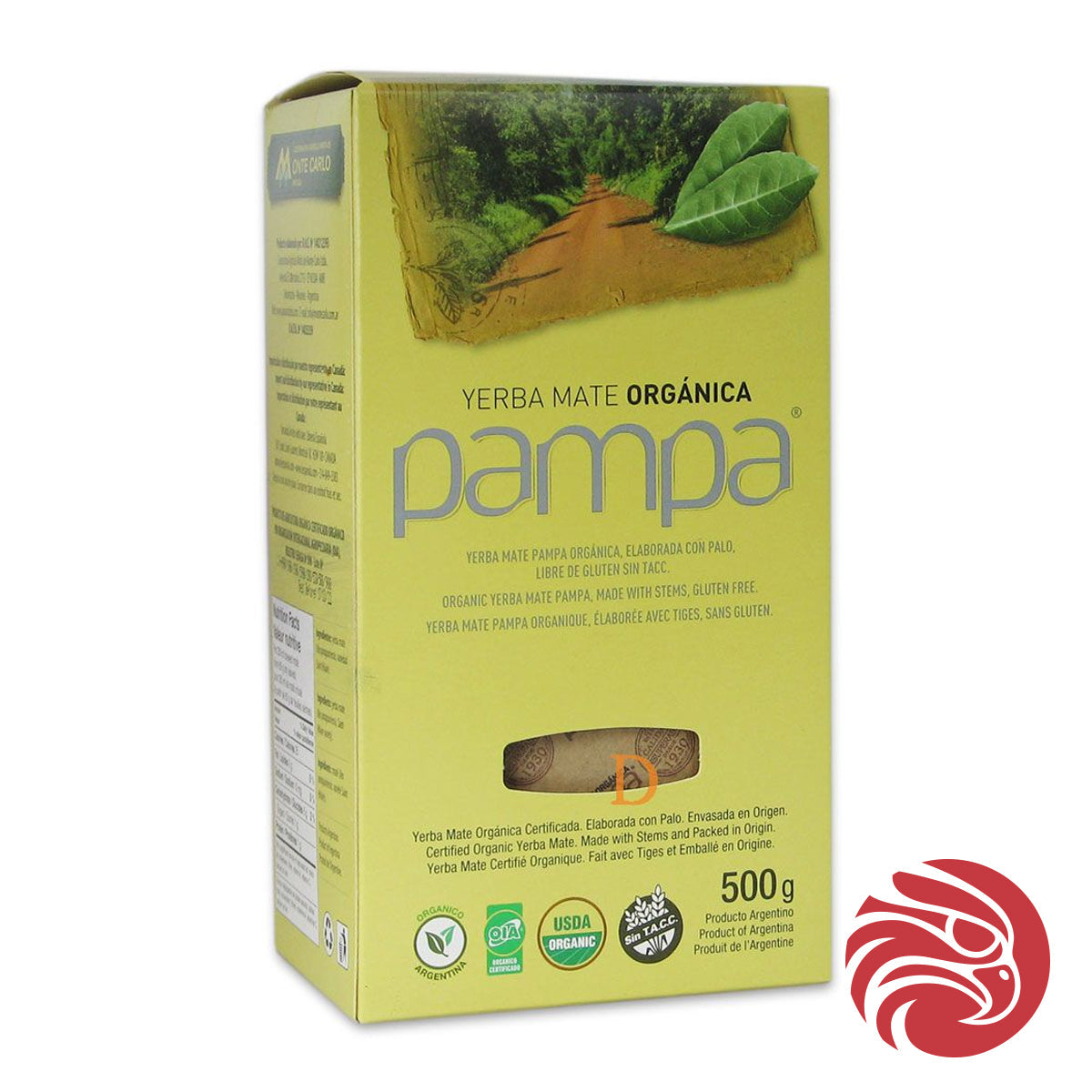 Herbata yerba mate Pampa Organic • Z patyczkami • 500 g