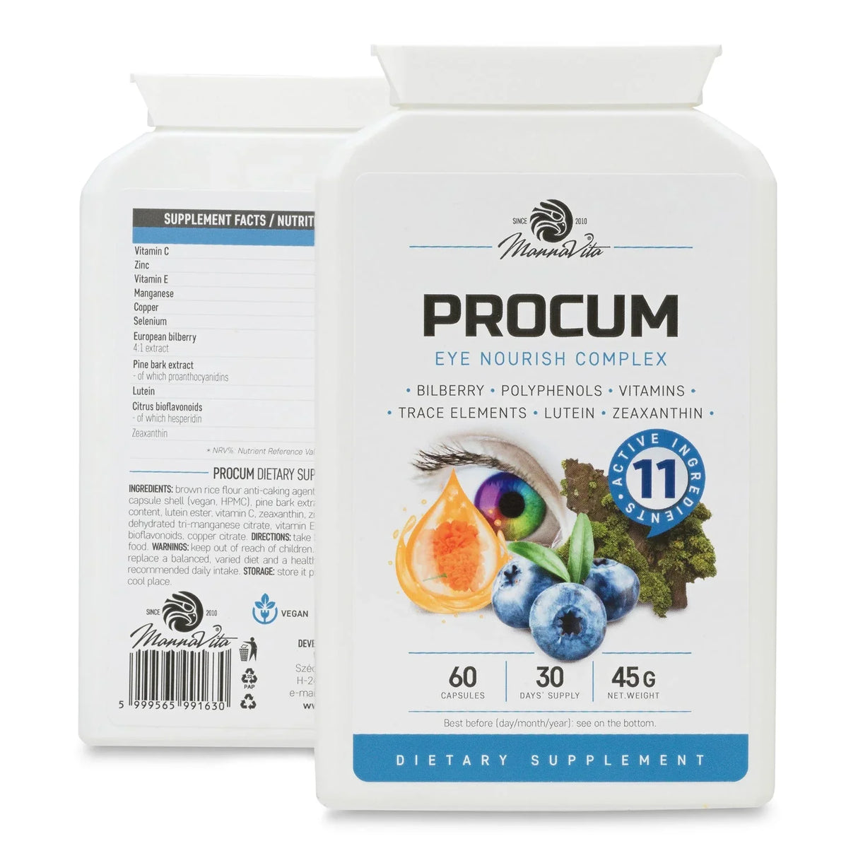 PrOcum Eye strengthening complex • 60 capsules - Mannavita