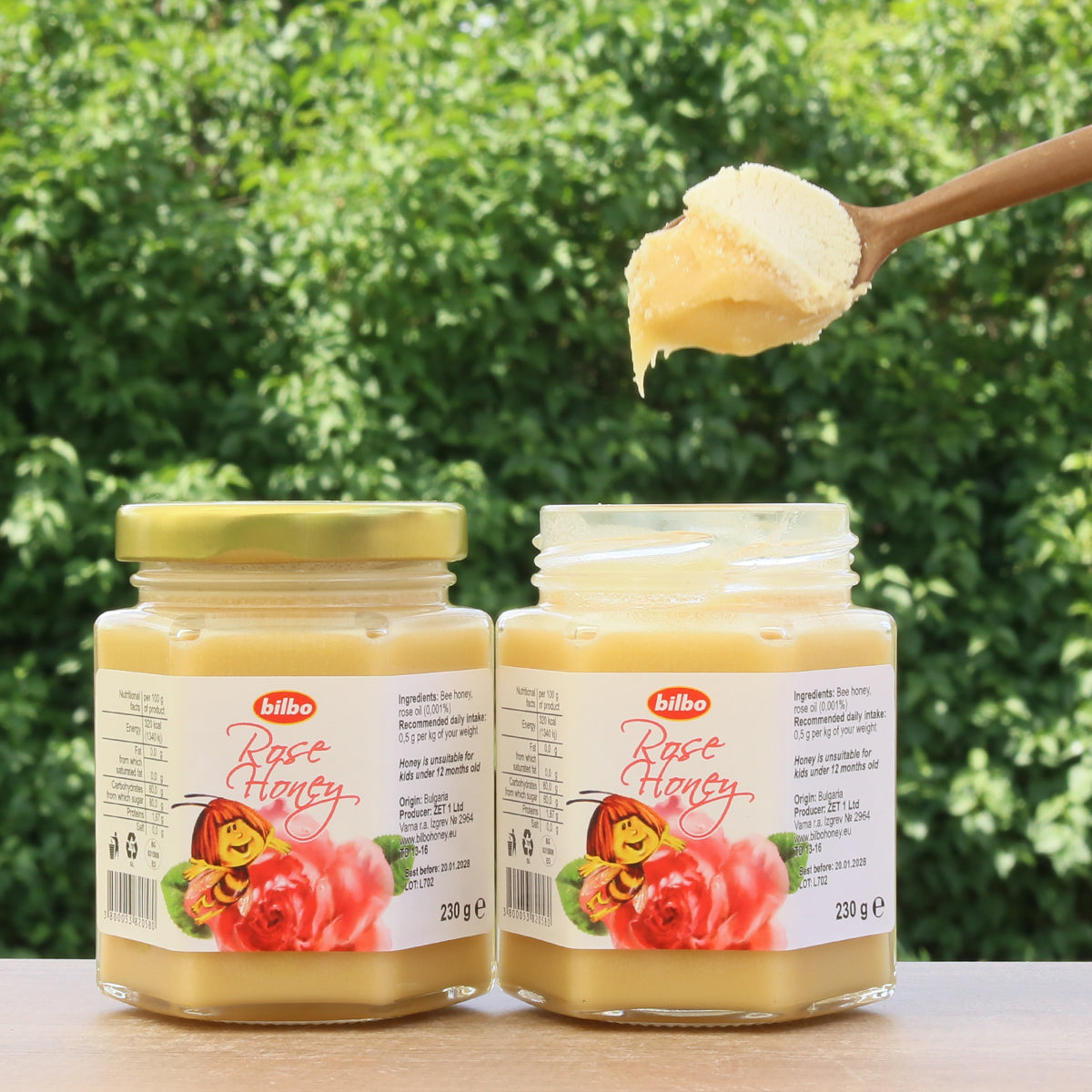 Bilbo surowy miód różany • 230 g