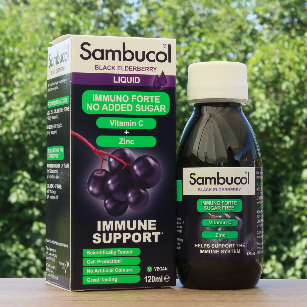 Syrop z czarnego bzu Sambucol, bez cukru • 120 ml