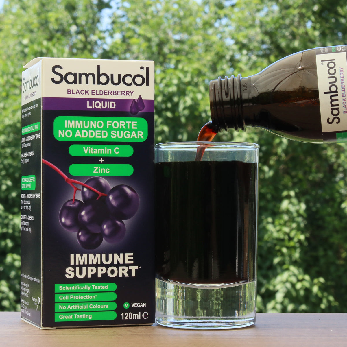 Syrop z czarnego bzu Sambucol, bez cukru • 120 ml