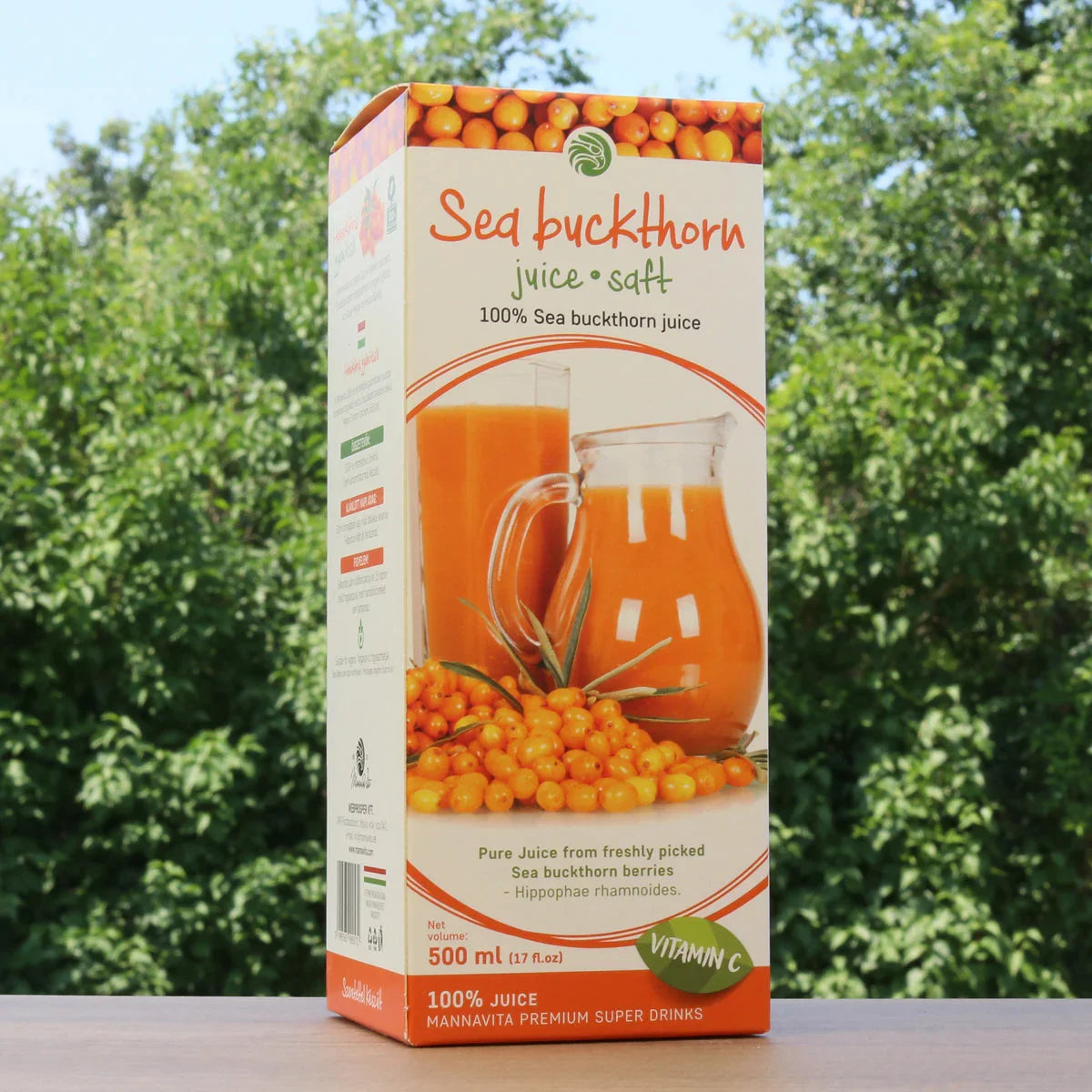 Mannavita Sea buckthorn 100% pure pressed juice • 500 ml - Mannavita