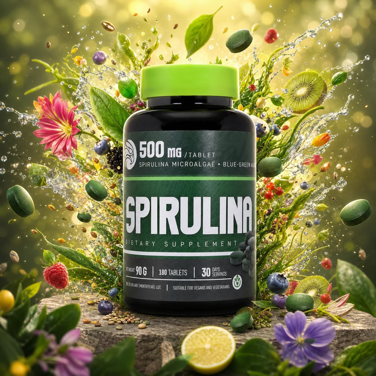 Mannavita Spirulina tabletki 500 mg • 180 szt.