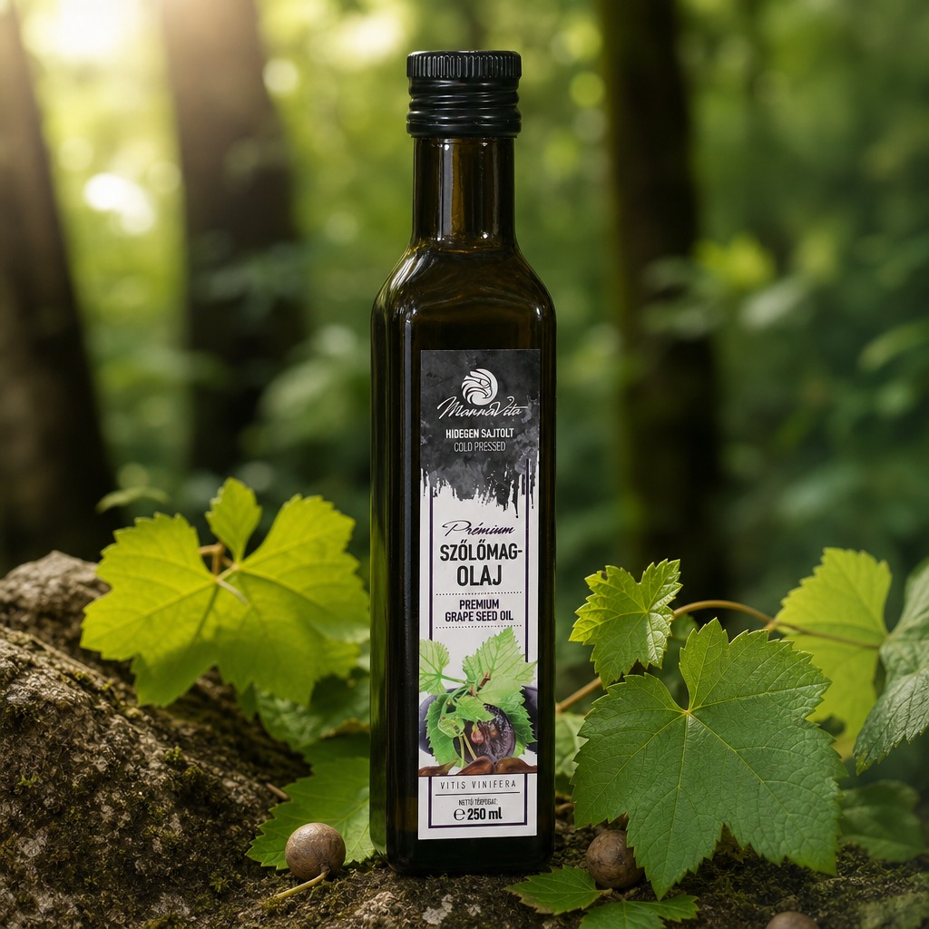 Mannavita węgierski olej z pestek winogron tłoczony na zimno • 250 ml