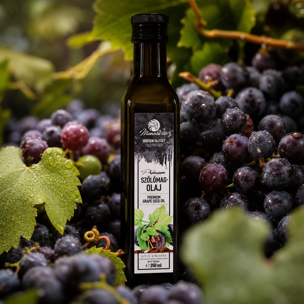 Mannavita węgierski olej z pestek winogron tłoczony na zimno • 250 ml