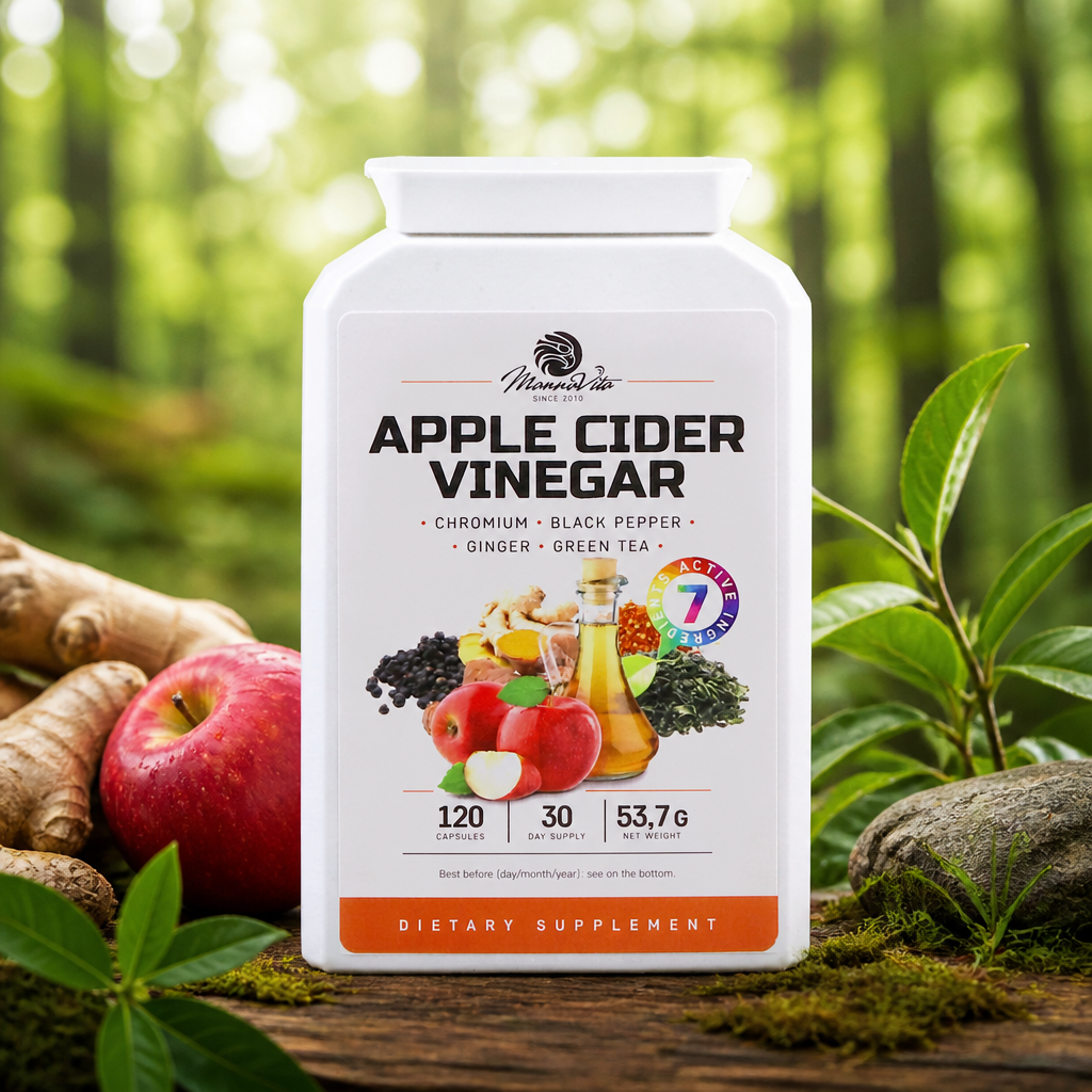Mannavita Apple Cider Vinegar complex z Chromem • 120 kapsułek