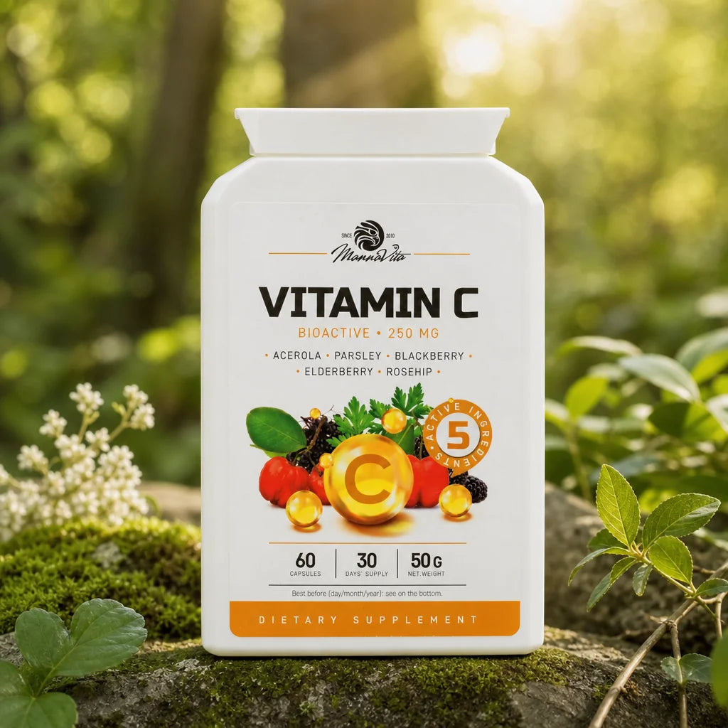 Mannavita Witamina C complex • 250 mg bioaktywna • 60 kapsułek