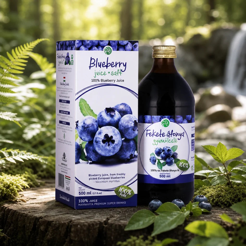 Mannavita sok z Borówki • 100% czysty sok tłoczony • 500 ml