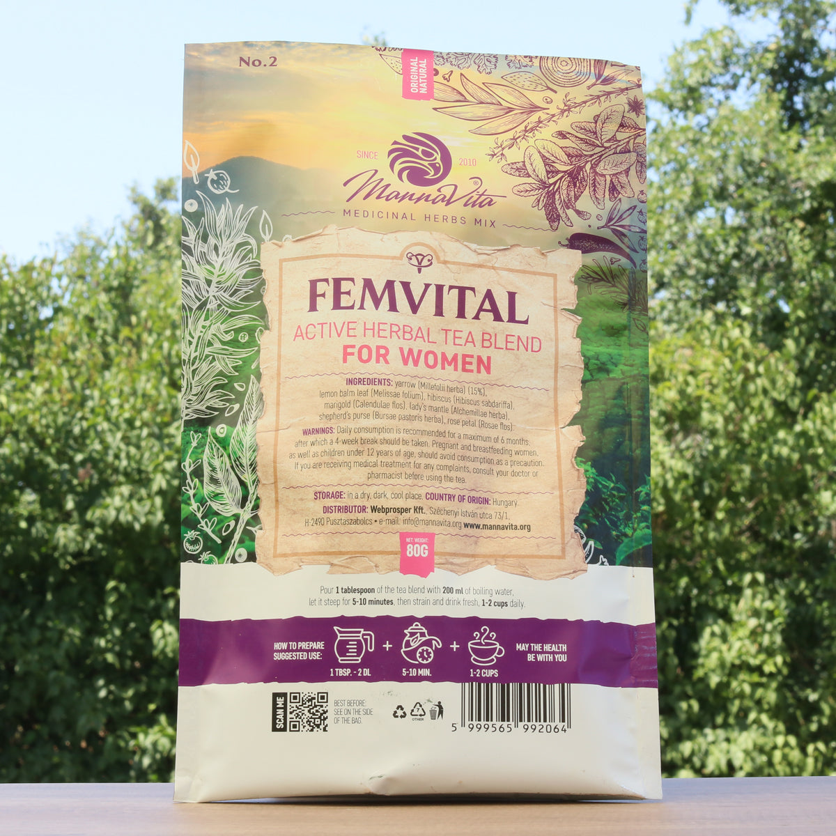FEMVITAL aktywna ziołowa mieszanka herbaciana dla kobiet • 80g