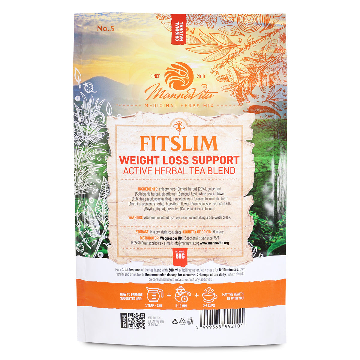 FITSLIM aktywna ziołowa mieszanka herbaty wspomagająca odchudzanie • 80g