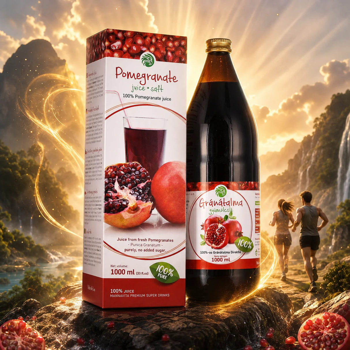 Mannavita sok z Granatu • 100% czysty sok tłoczony • 1000 ml