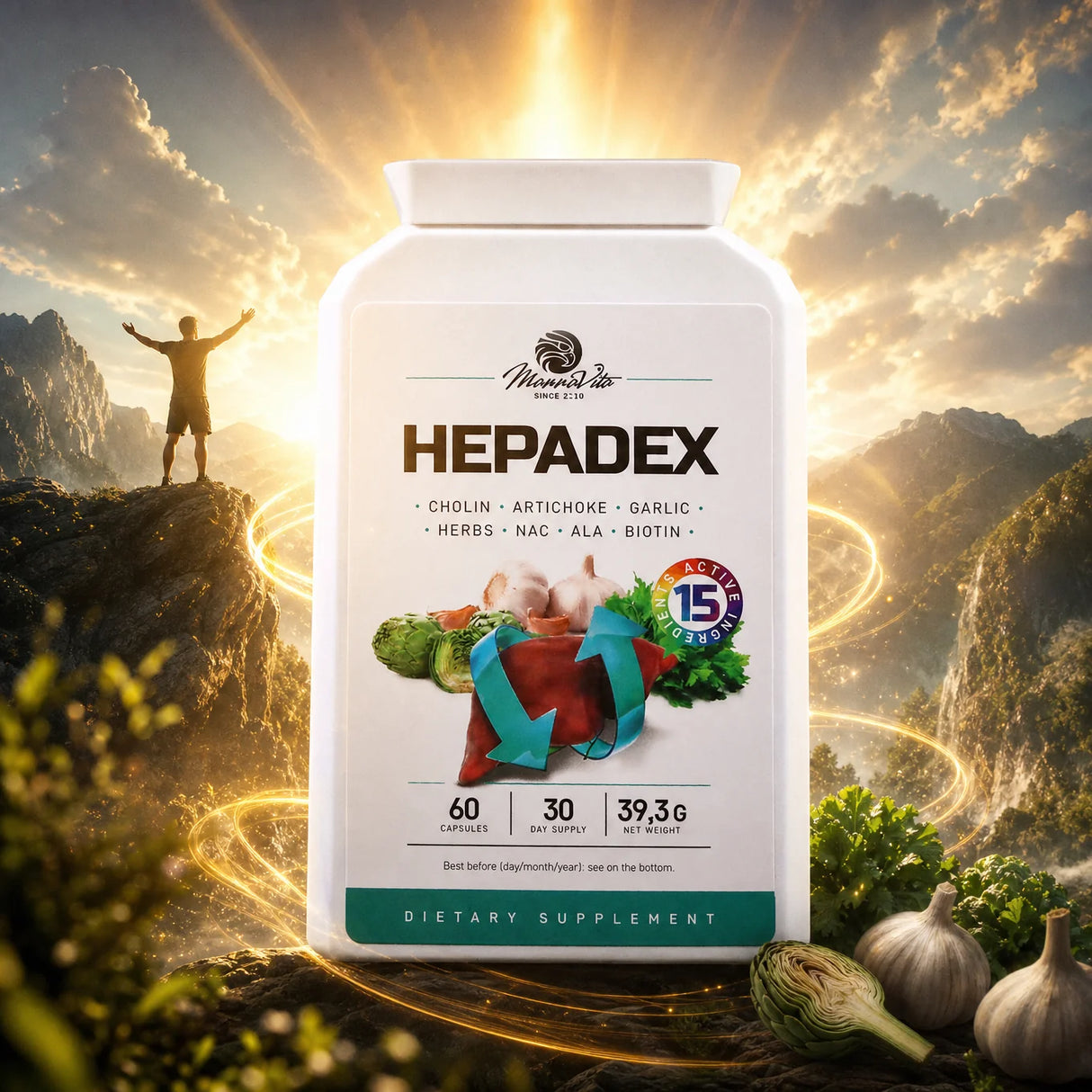 HEPADEX kompleks regenerujący wątrobę i poprawiający zdrowie wątroby • 60 kapsułek