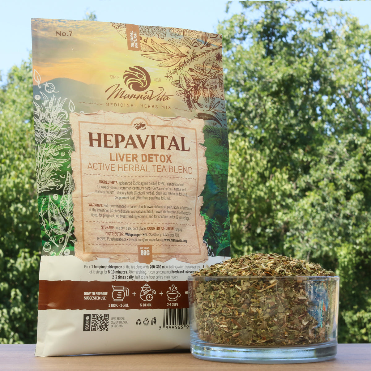 HEPAVITAL Aktywna ziołowa mieszanka herbaty na detoks wątroby • 80g