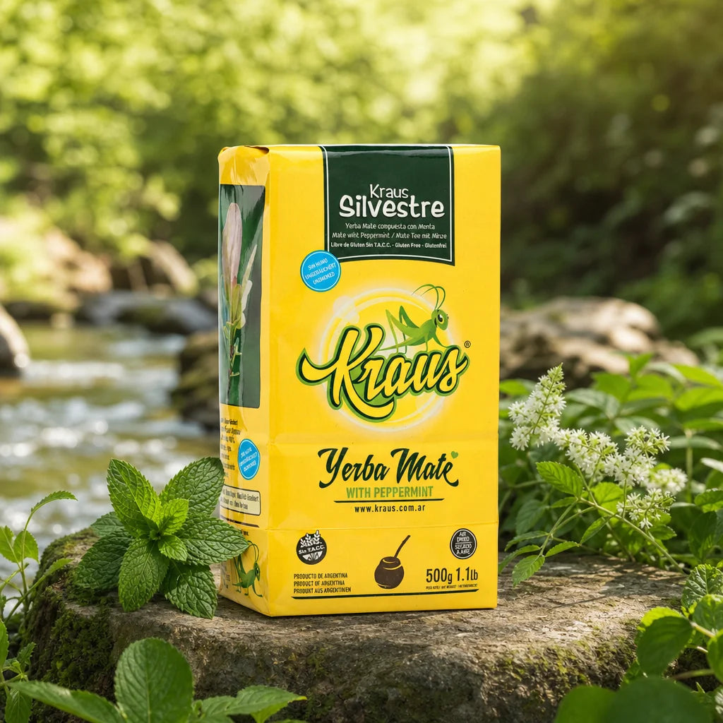Herbata yerba mate Kraus • Silvestre, mięta • 500 g