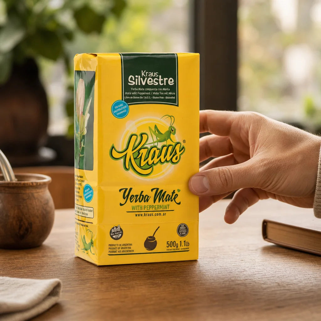 Herbata yerba mate Kraus • Silvestre, mięta • 500 g
