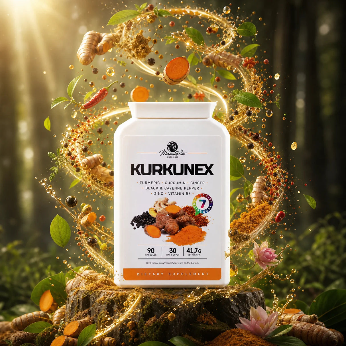 KURKUNEX kompleks ekstraktu z kurkumy • 90 kapsułek