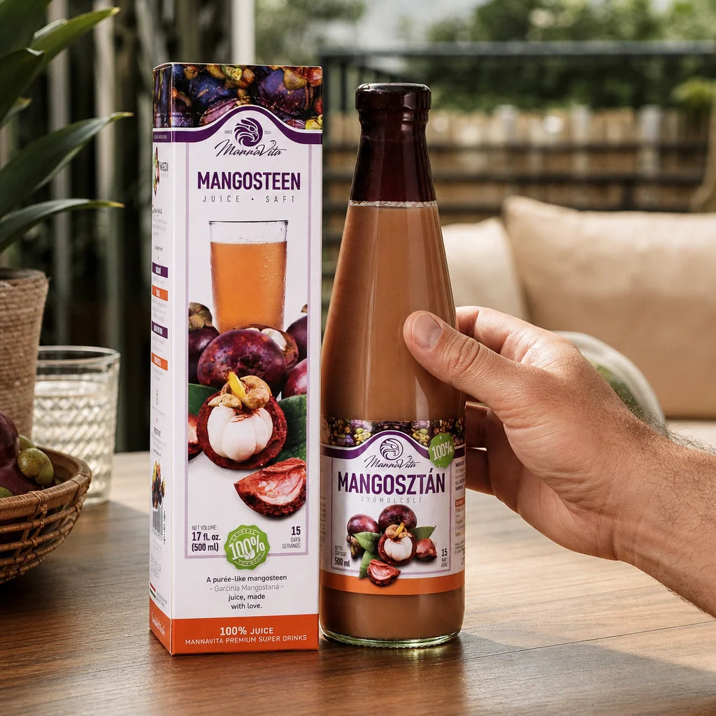 Mannavita purée z Mangostan • 100% czysty sok tłoczony • 500 ml