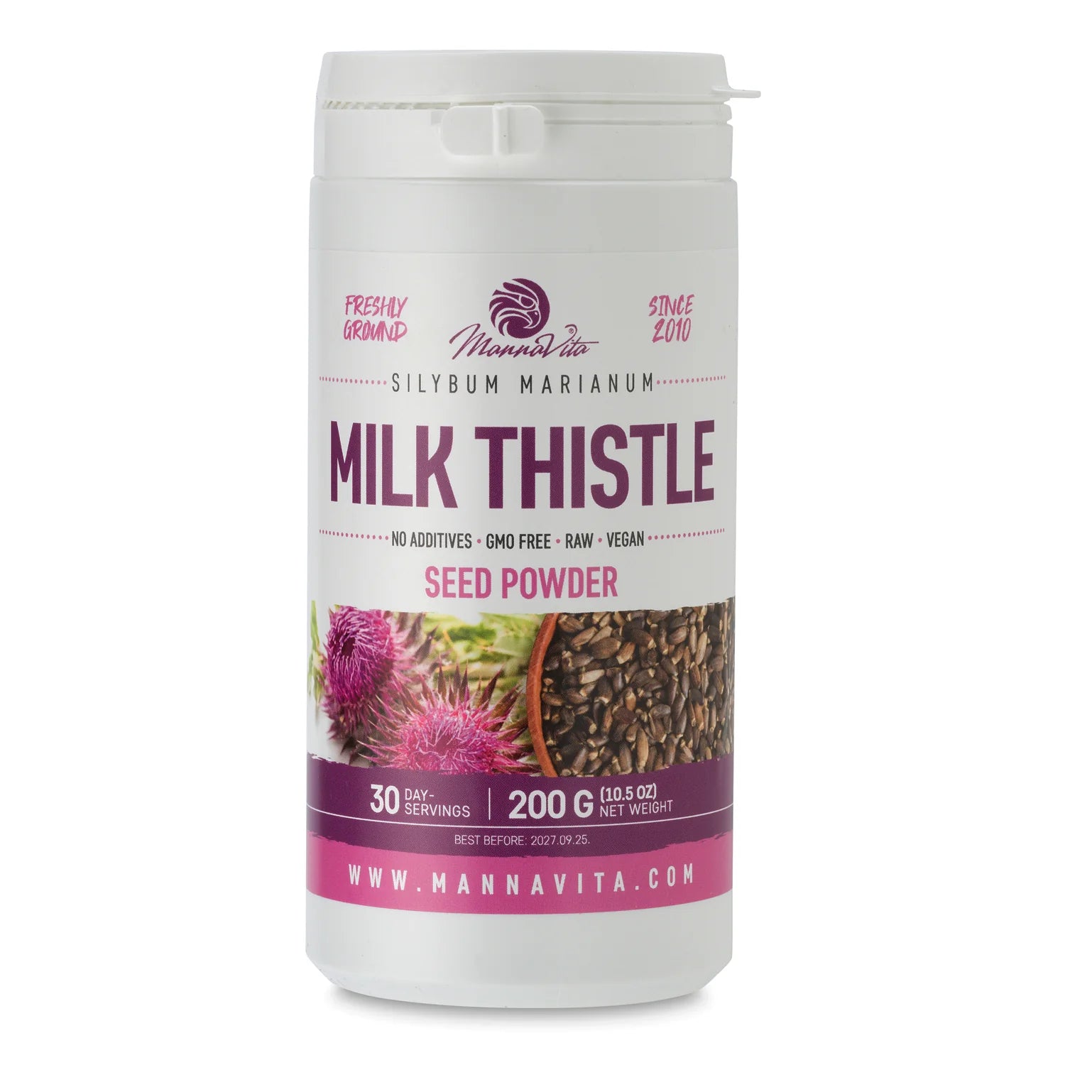 Mannavita Ostropest plamisty, Sproszkowane nasiona • 200g