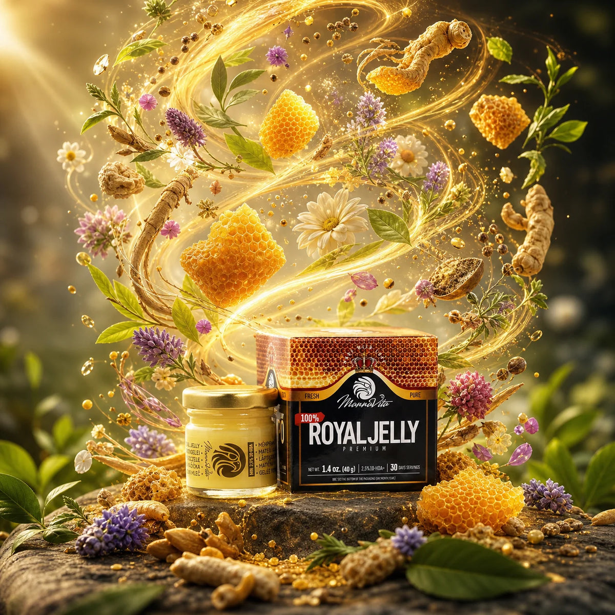 Mannavita Premium Mleczko pszczele • 2,5% 10-HDA • 40g