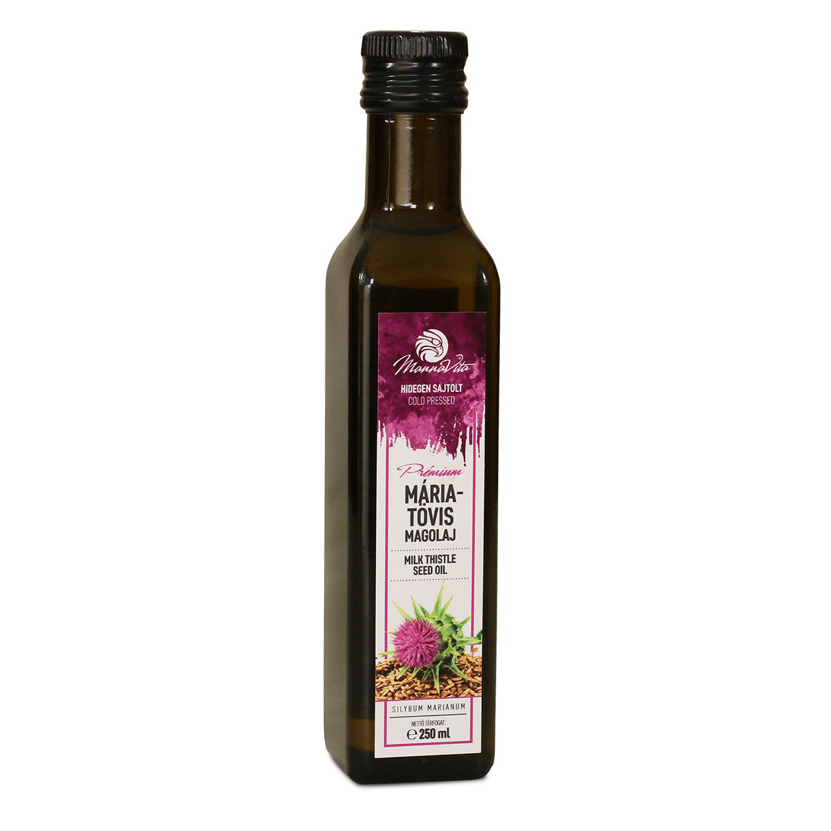 Mannavita Węgierski olej z nasion ostropestu tłoczony na zimno • 250 ml