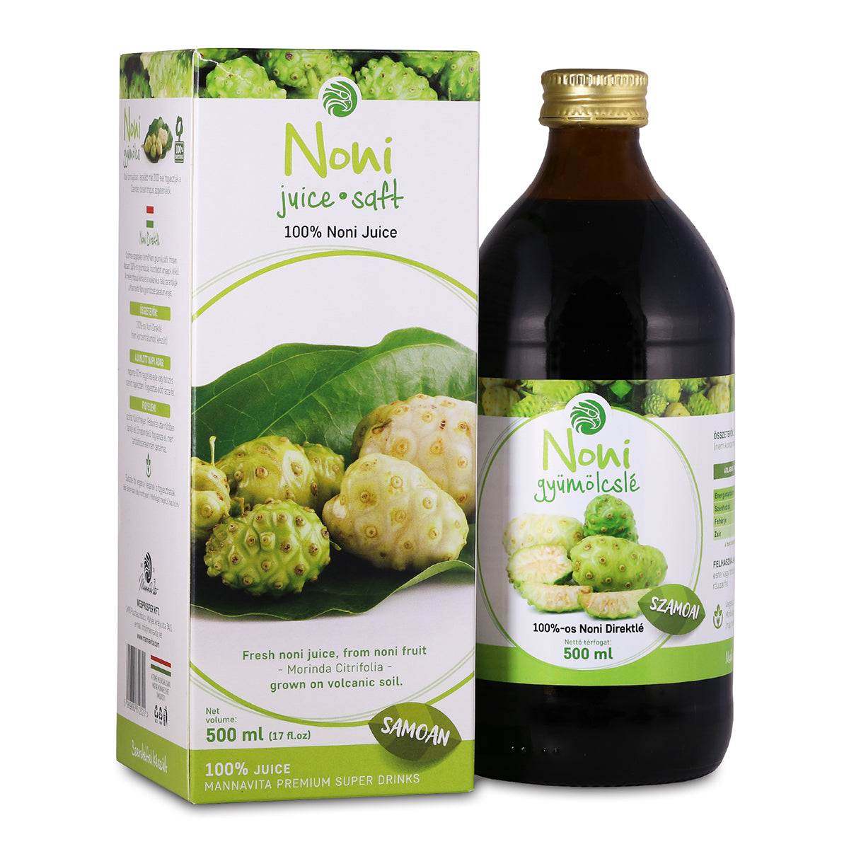 Mannavita sok z Noni • 100% czysty sok tłoczony • 500 ml