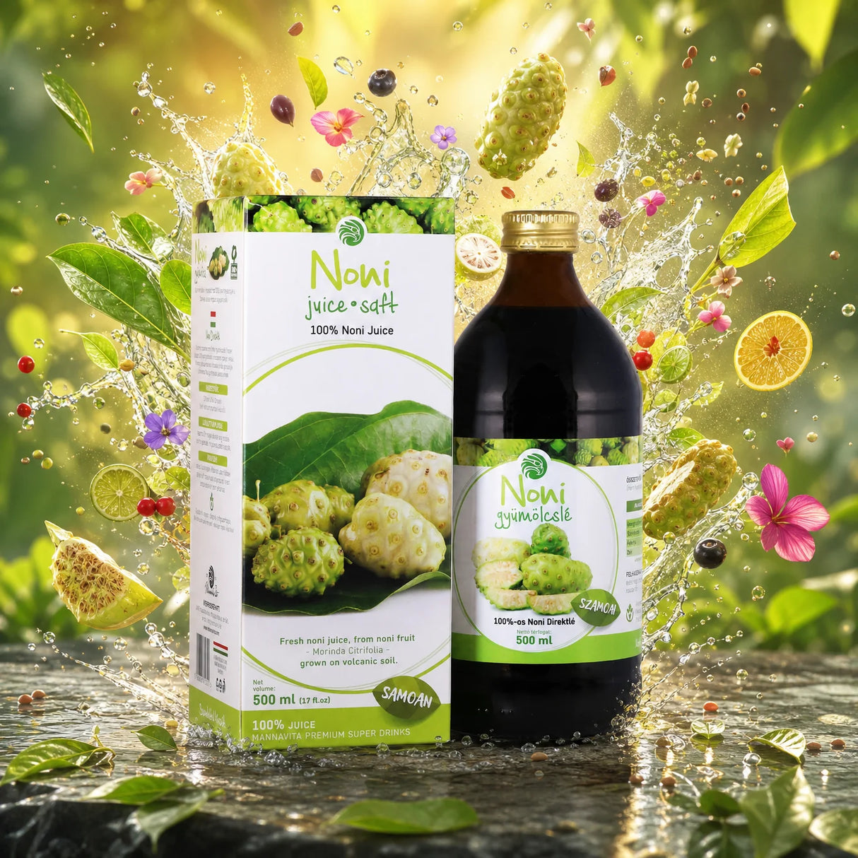 Mannavita sok z Noni • 100% czysty sok tłoczony • 500 ml