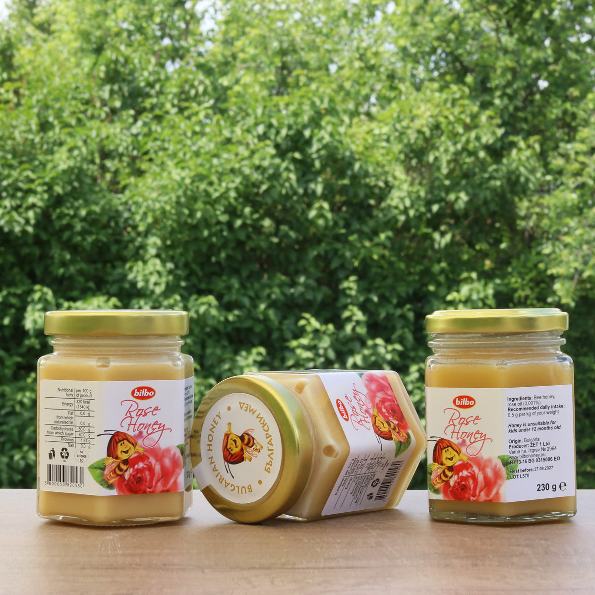Bilbo surowy miód różany • 230 g