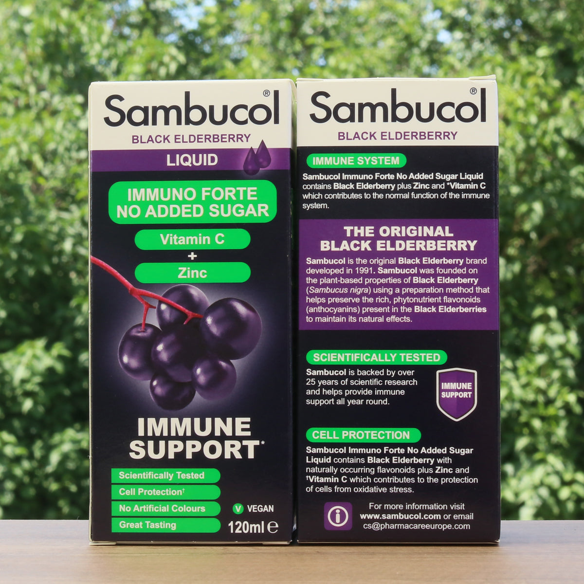 Syrop z czarnego bzu Sambucol, bez cukru • 120 ml