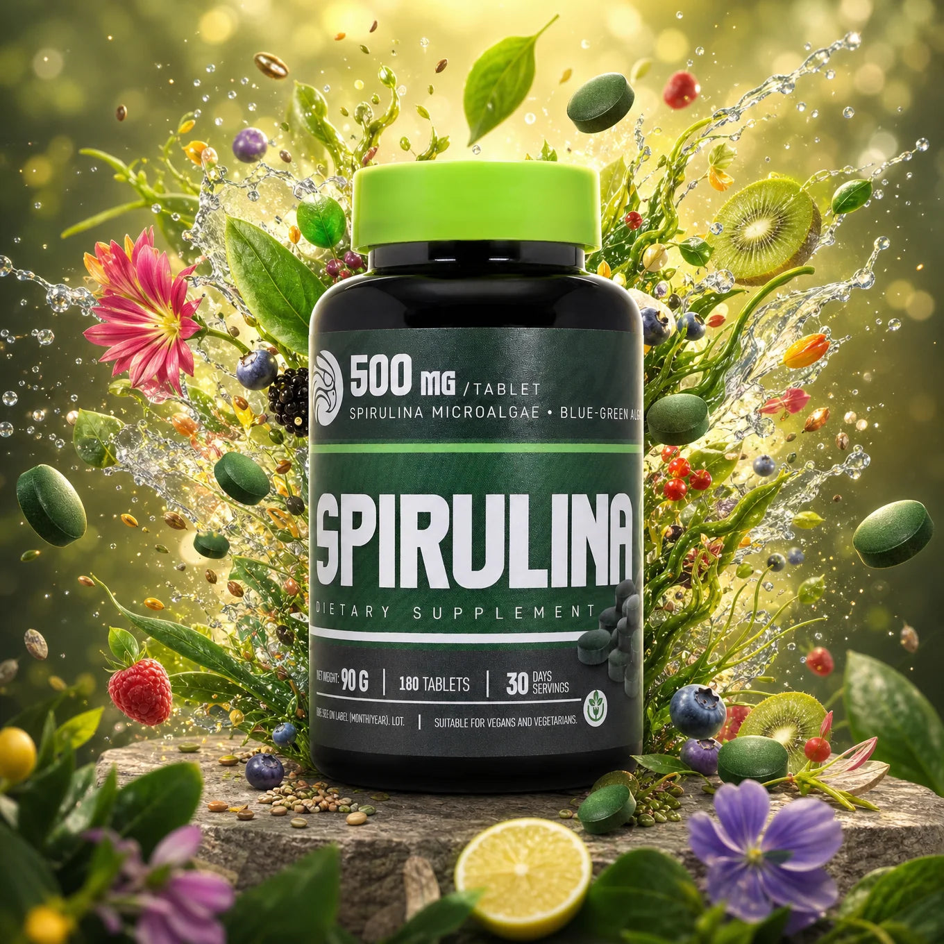 Mannavita Spirulina tabletki 500 mg • 180 szt.