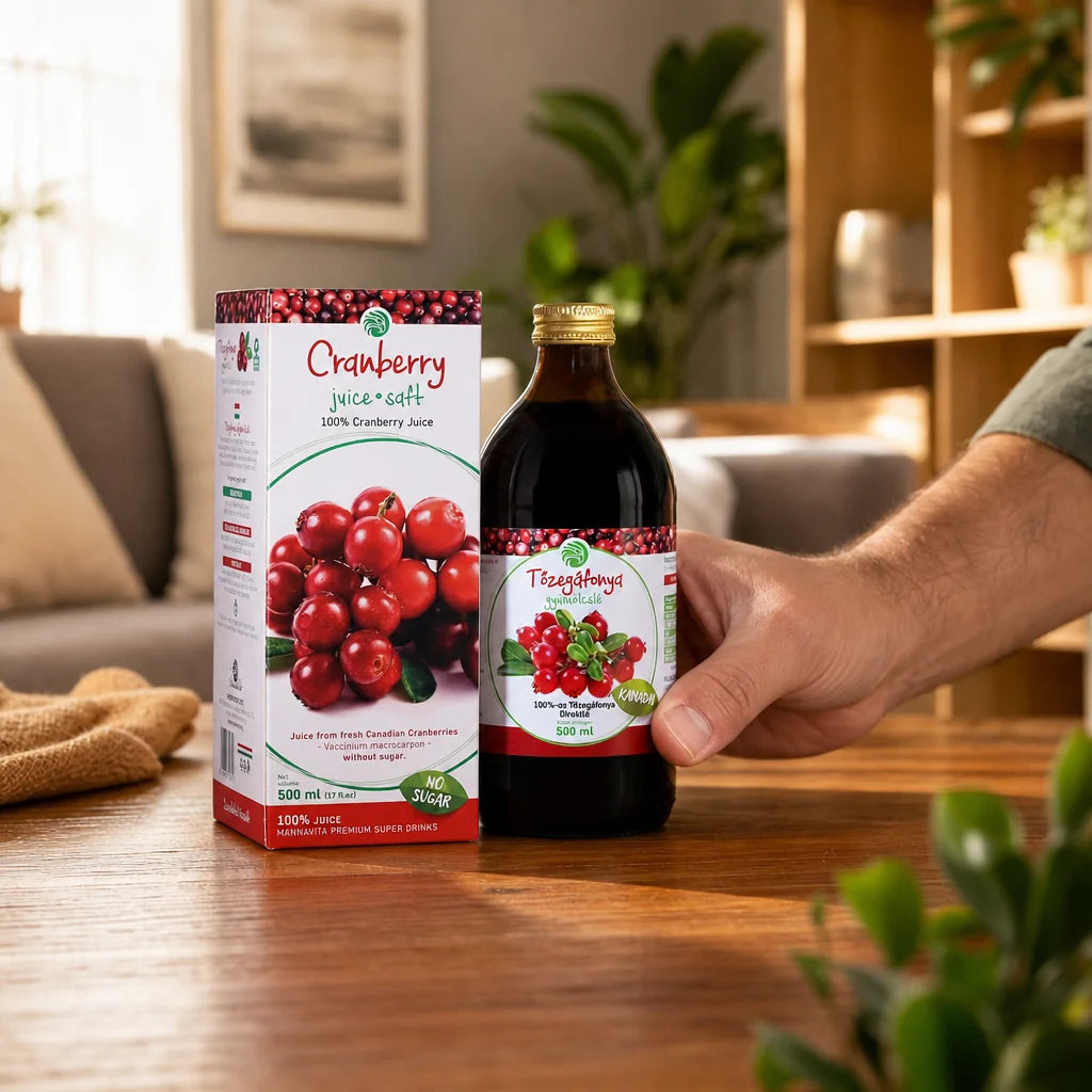 Mannavita sok z Żurawina • 100% czysty sok tłoczony • 500 ml