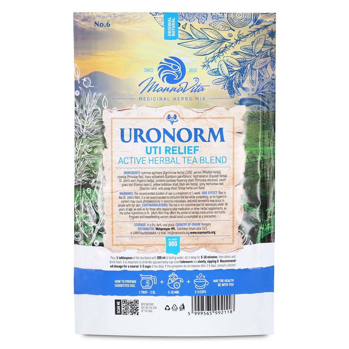 URONORM aktywna ziołowa mieszanka herbat na ulgę w ZUM • 80g